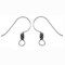 JewelrySupply Sterling Silver Earring Wires with Rope Design (1 Pair of Sterling Silver Earrings)